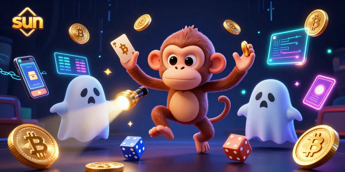Engage in thrilling gambling at Sun Casino with ghostly fun and crypto-themed action.